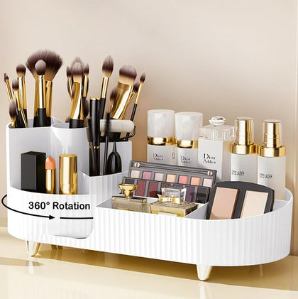 COMFYROOM Rotating Vanity Organizer front view in white