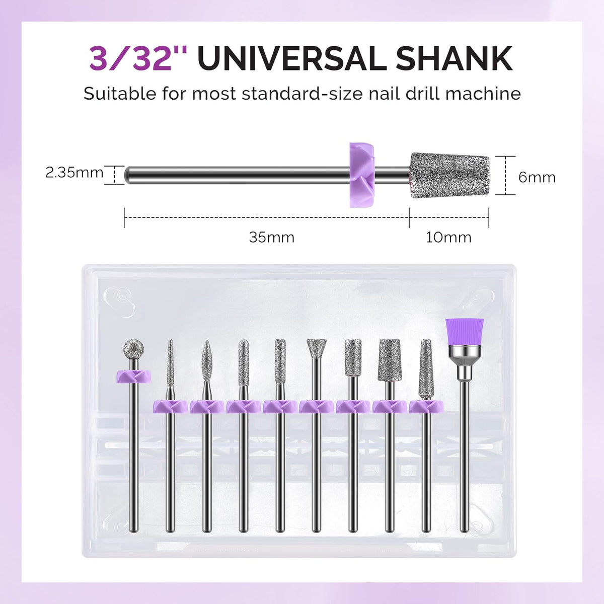 Compact box containing MelodySusie nail drill bits and sanding bands
