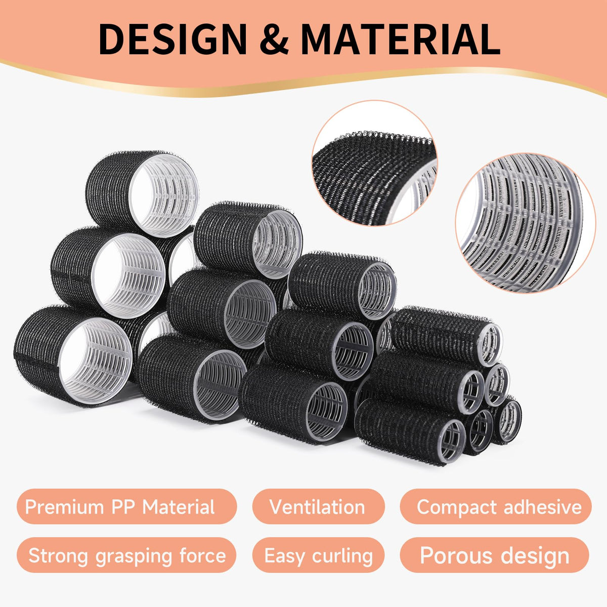 Compact non-woven bag for Caija-H hair rollers