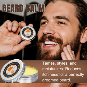 Compact travel bag holding XIKEZAN Beard Kit tools