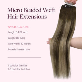 Comparison of GOO GOO Micro Beaded Weft Hair Extensions with natural hair