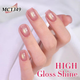 Comparison of nail designs using Double Rhythm Cat Eye Gel Polish