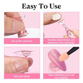 Complete AZUREBEAUTY Nail Stand Set with all components