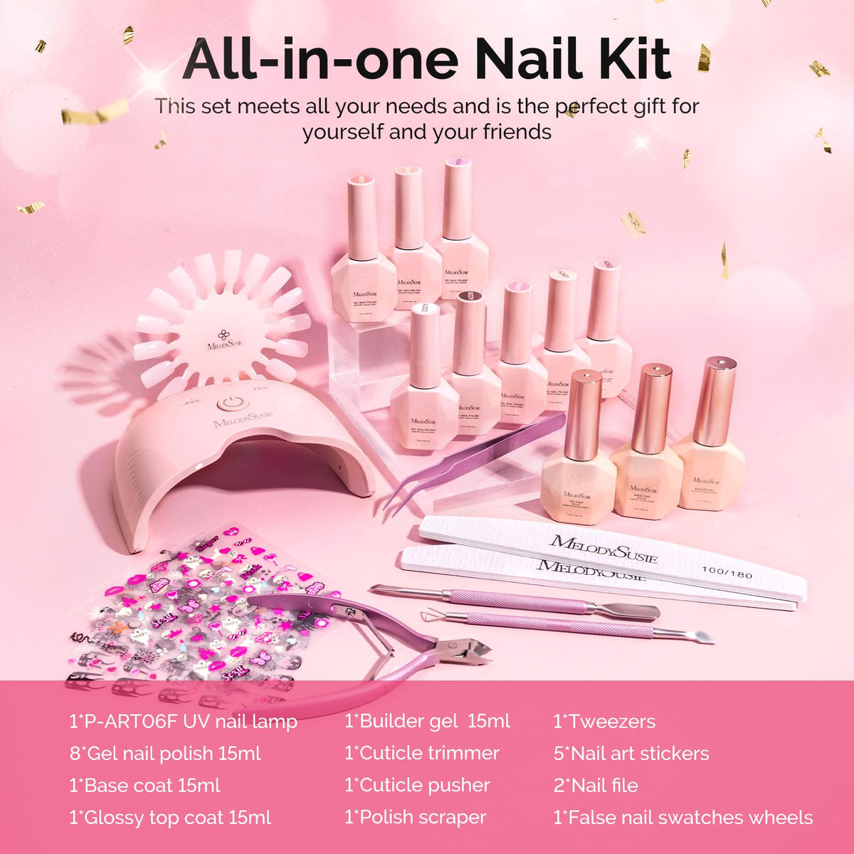 Complete MelodySusie Gel Nail Polish Kit packaging