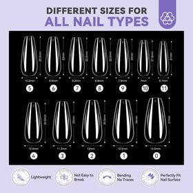 Complete SAVILAND Short Coffin Gel Nail Extension Kit displayed
