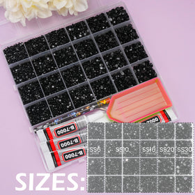 Complete set of tools for rhinestone crafting