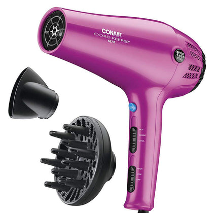 Conair 1875W Hair Dryer front view in pink