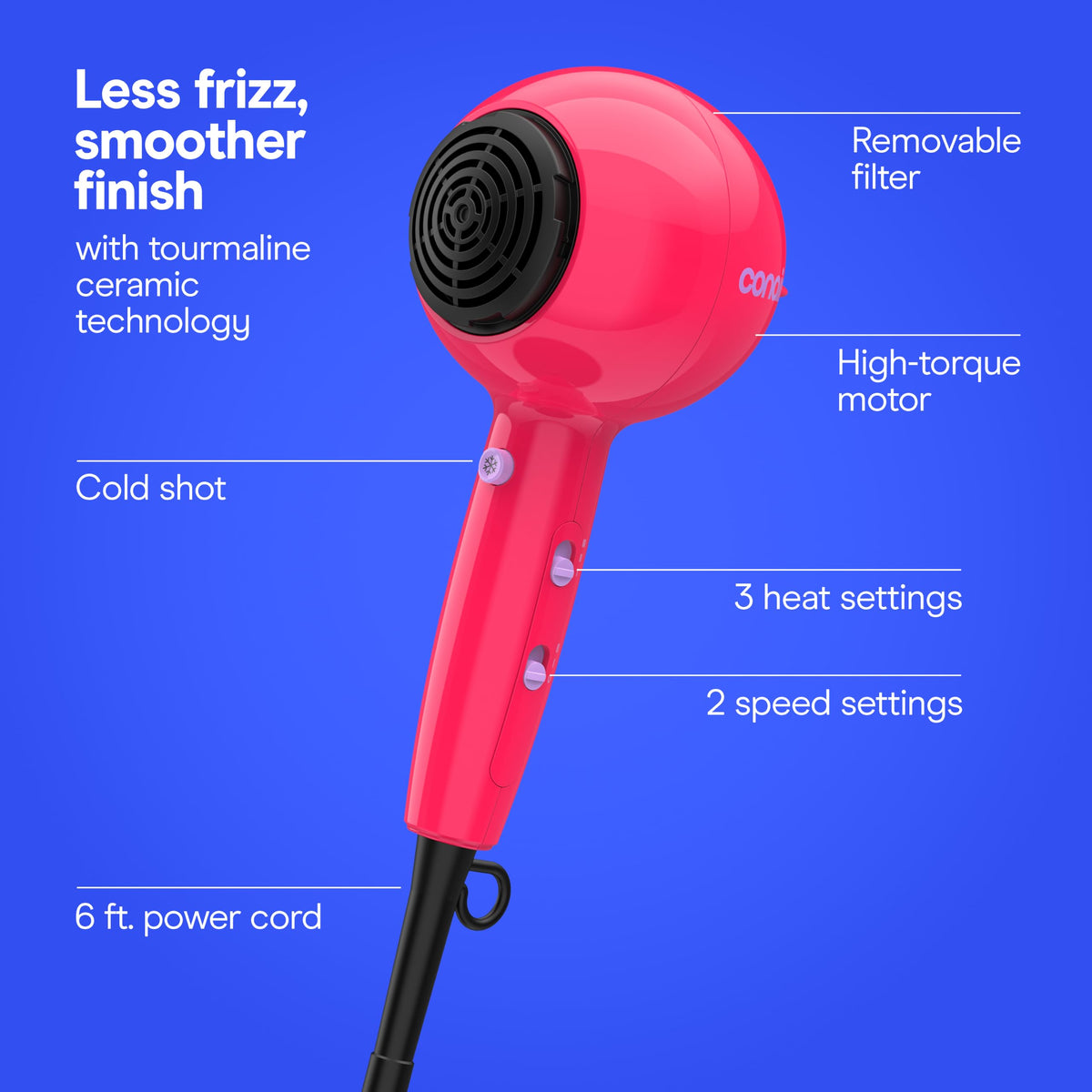 Conair Cake Pop Hair Dryer diffuser attachment close-up