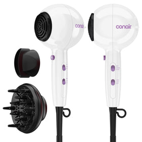 Conair Cake Pop Hair Dryer front view in white