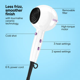 Conair Cake Pop Hair Dryer in pink colour option