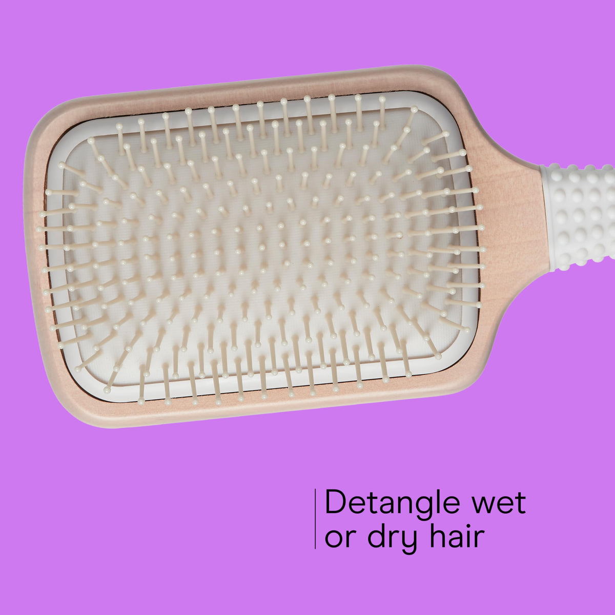 Conair Ceramic Wood Paddle Hair Brush handle showing grip design