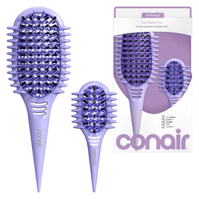Conair Curl Define Detangler Brush Set large and mini brushes in purple