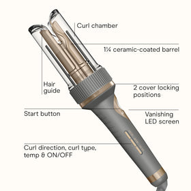 Conair Curl Secret Automatic Curling Iron showing curl chamber and controls