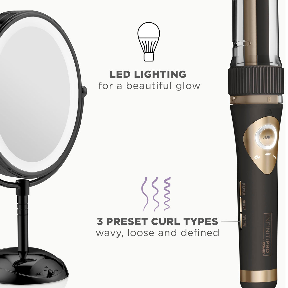 Conair Curl Secret Automatic Curling Iron with hair section