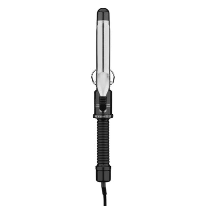 Conair Curling Iron 1-Inch Barrel black and silver front view