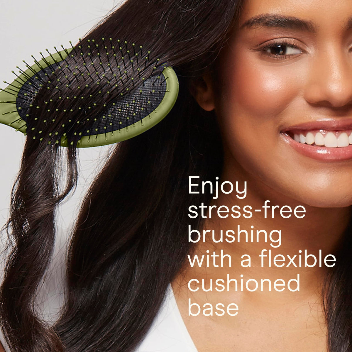 Conair detangling brush set in evergreen, blush pink, and black colours