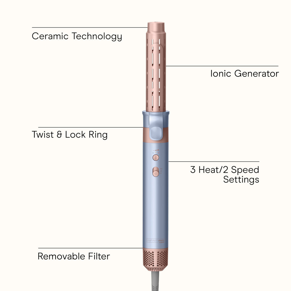 Conair DigitalAIRE Multi Hair Styler with curling wand attachment