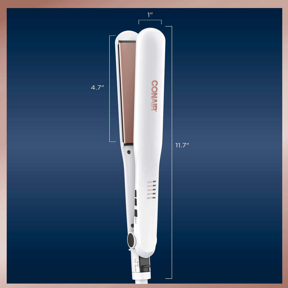 Conair Double Ceramic Flat Iron close-up of ceramic plates