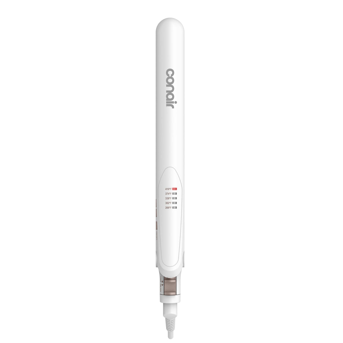 Conair Double Ceramic Flat Iron front view with white finish