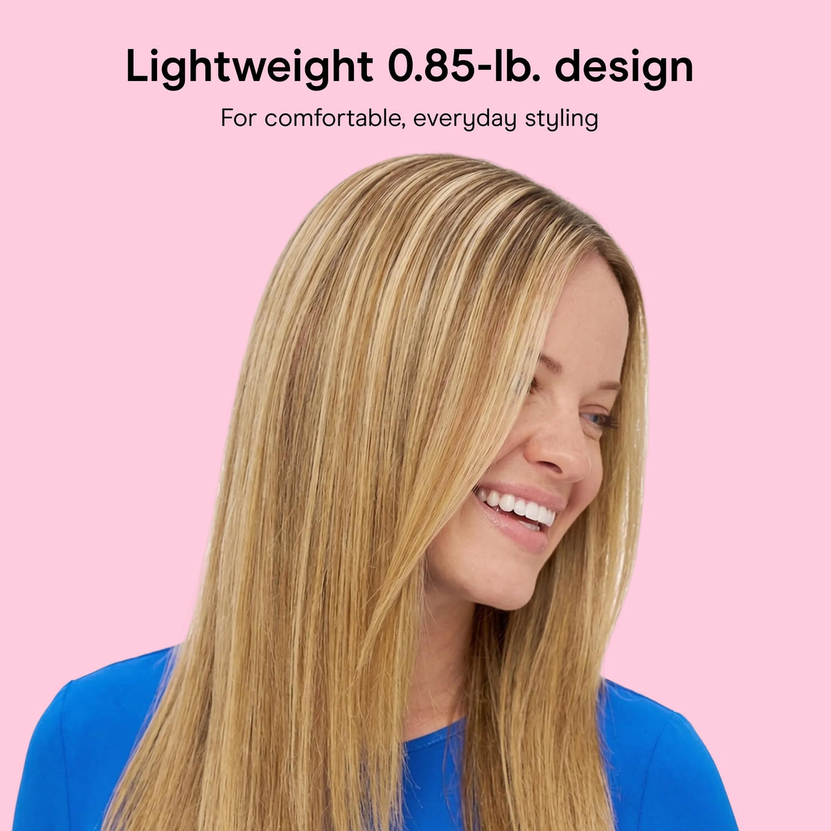Conair Double Ceramic Flat Iron on a vanity with styled hair