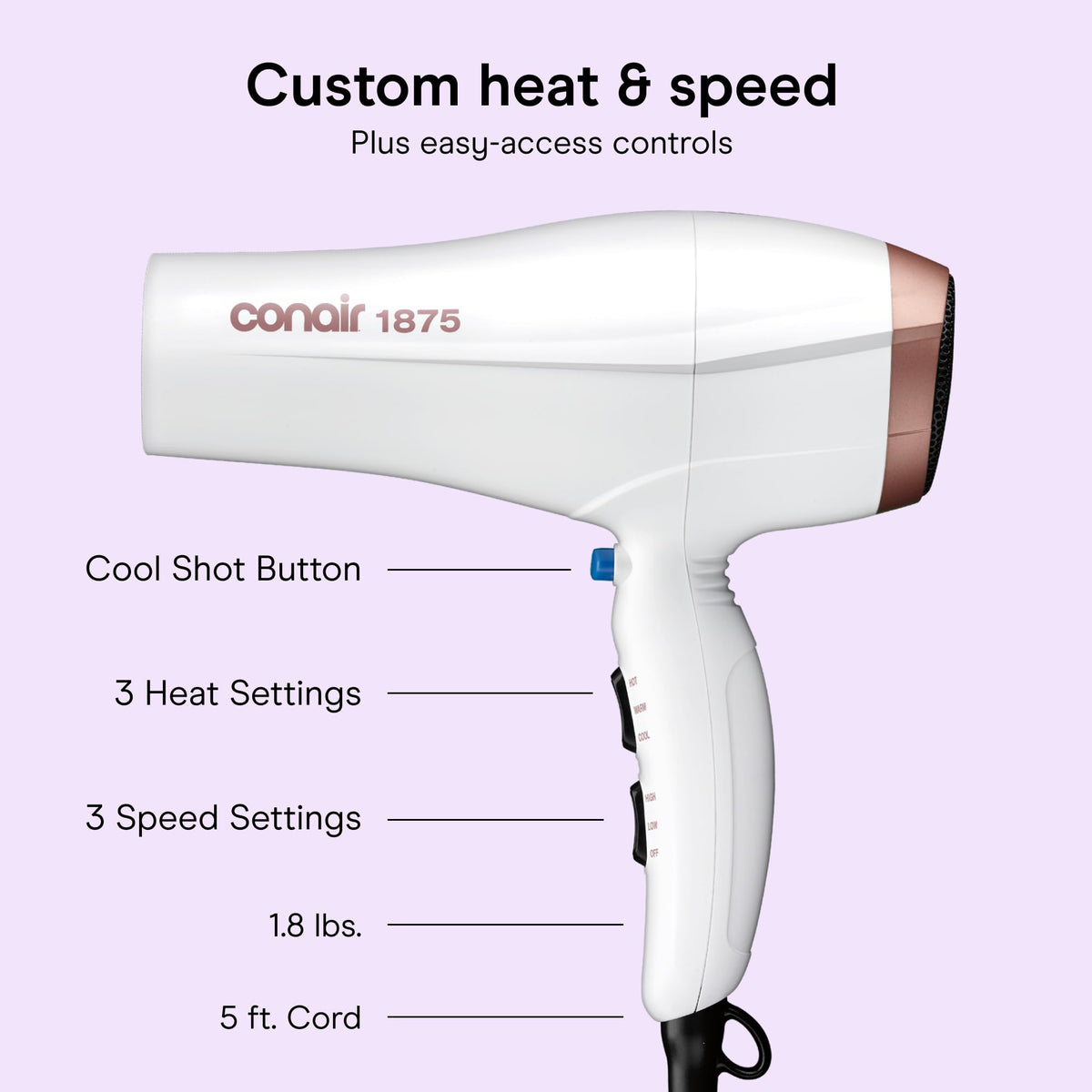 Conair Double Ceramic Hair Dryer lifestyle scene in bathroom