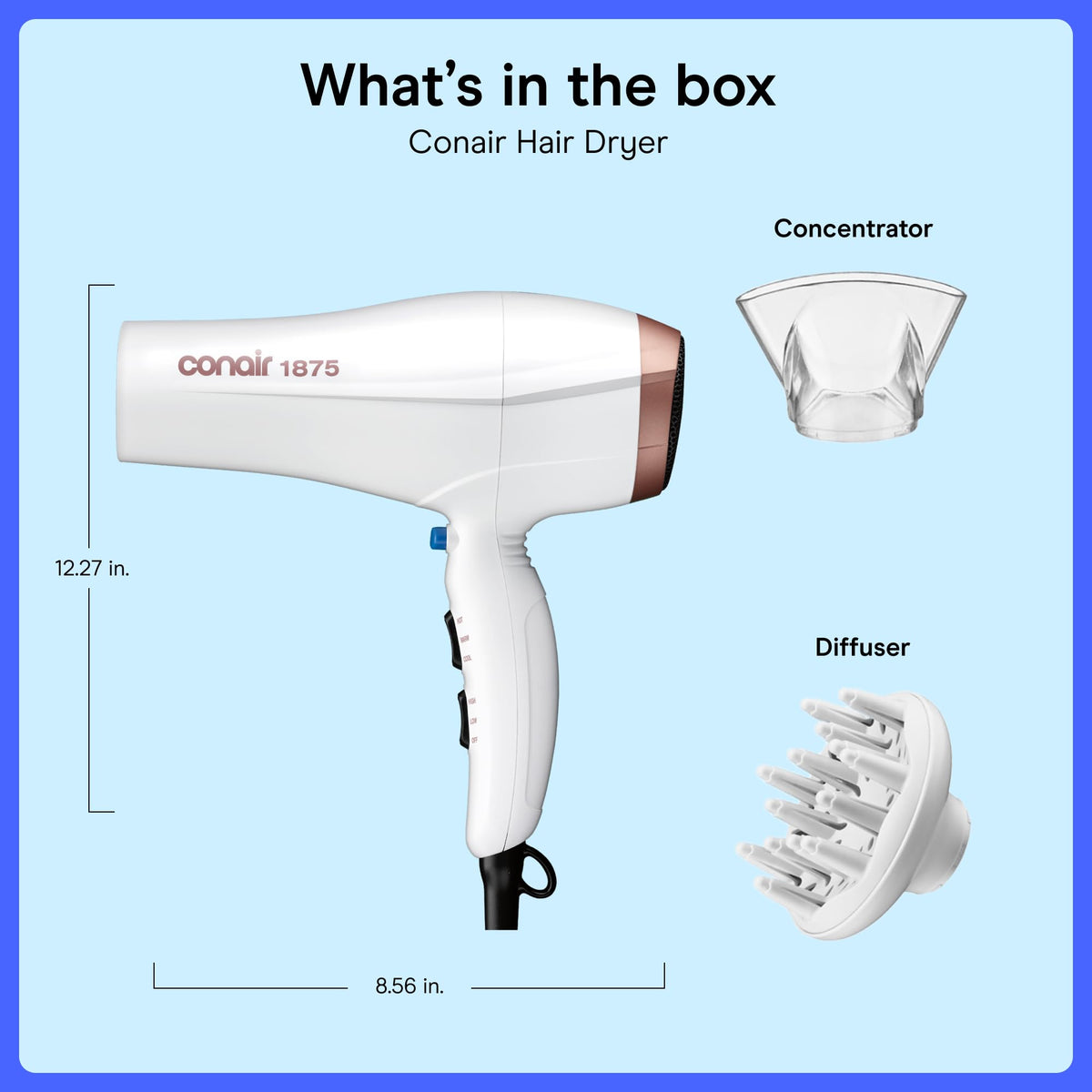 Conair Double Ceramic Hair Dryer on a countertop