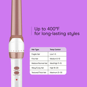 Conair Double Ceramic Tapered Curling Wand in use creating beachy waves