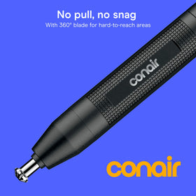 Conair Ear and Nose Hair Trimmer side view showing battery compartment