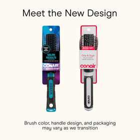 Conair Grip & Style Round Brush showing grooved nonslip handle