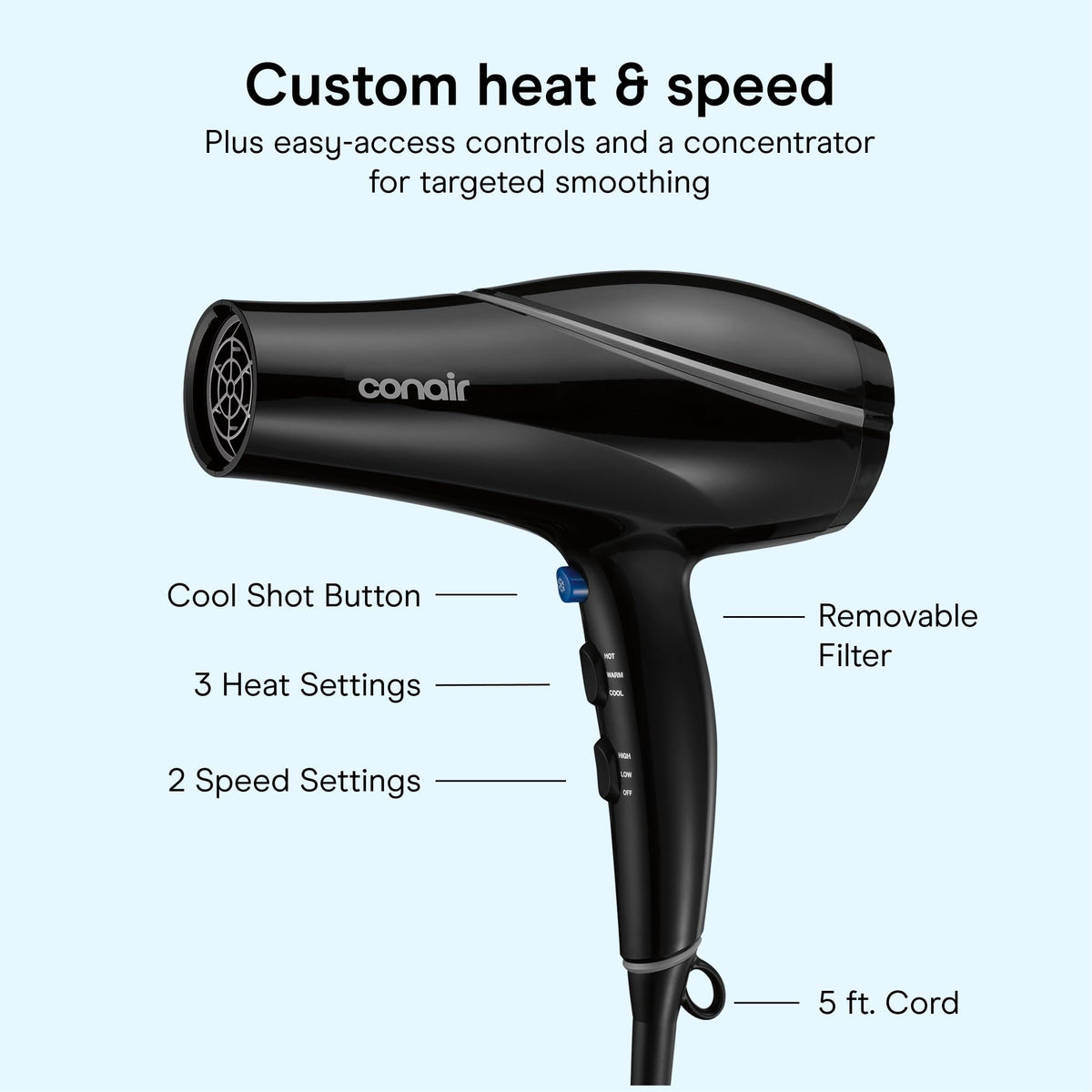 Conair Hair Dryer concentrator attachment close-up