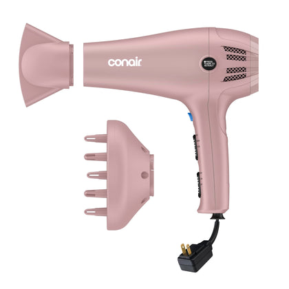Conair Hair Dryer front view in matte light pink