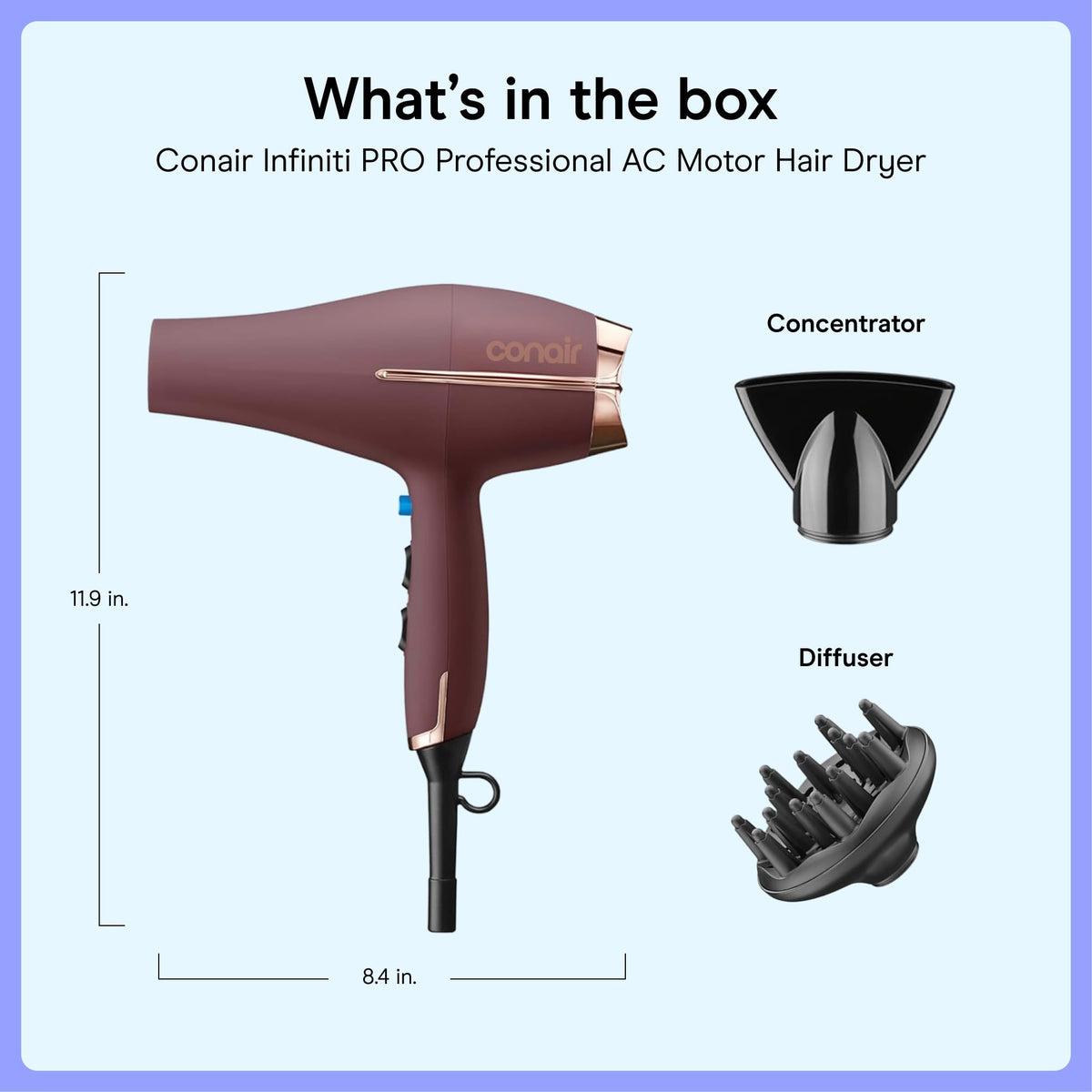 Conair Hair Dryer with six-foot power cord