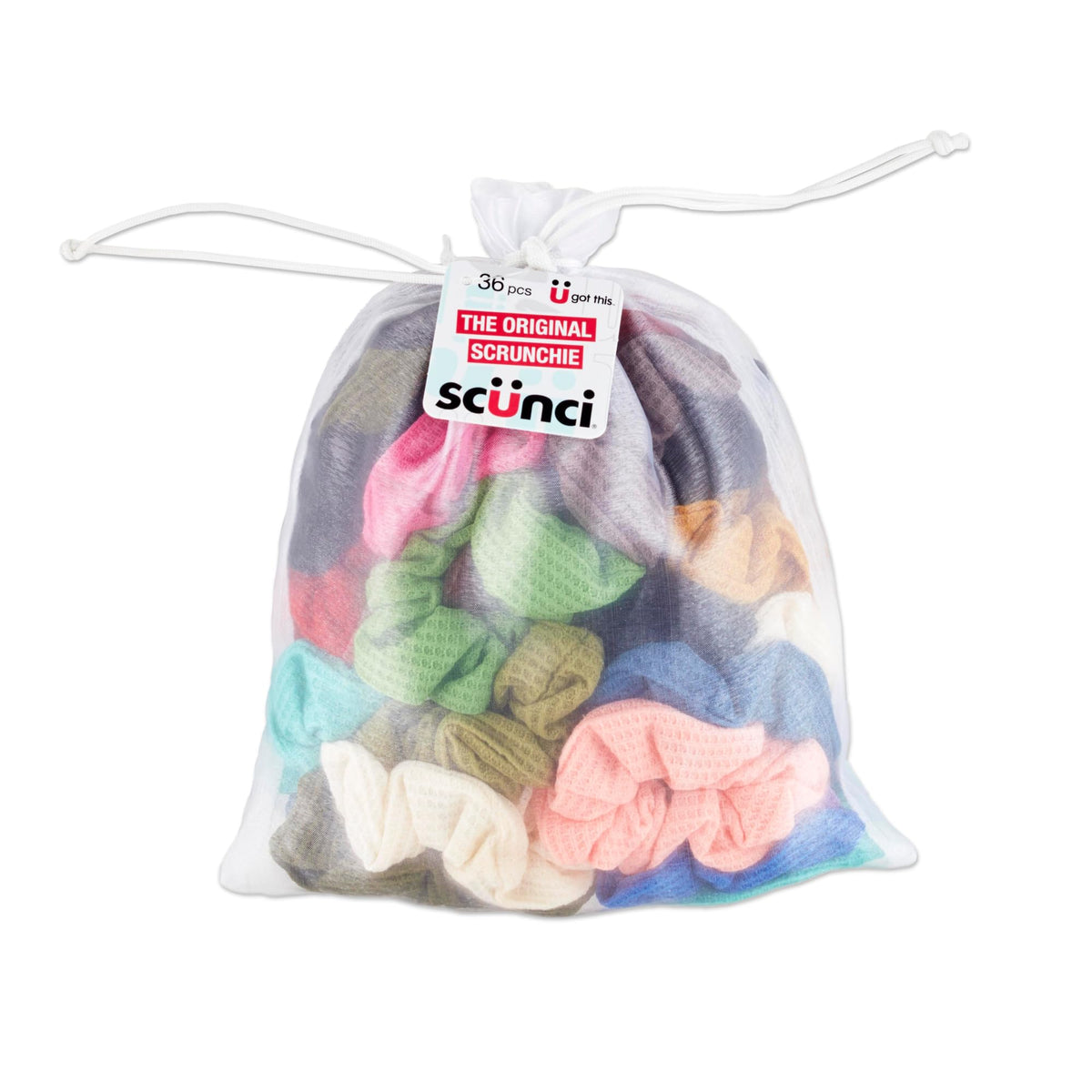 Conair Hair Scrunchies 36 Count assorted colours front view