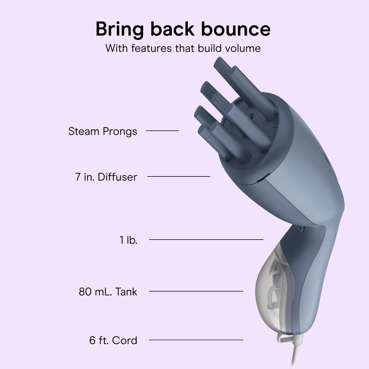 Conair Hair Steamer with steam prongs attachment
