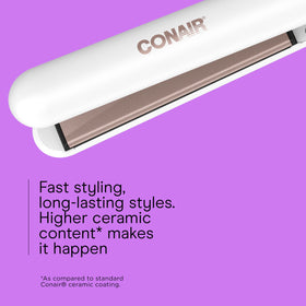 Conair Hair Straightener Double Ceramic with claw clip