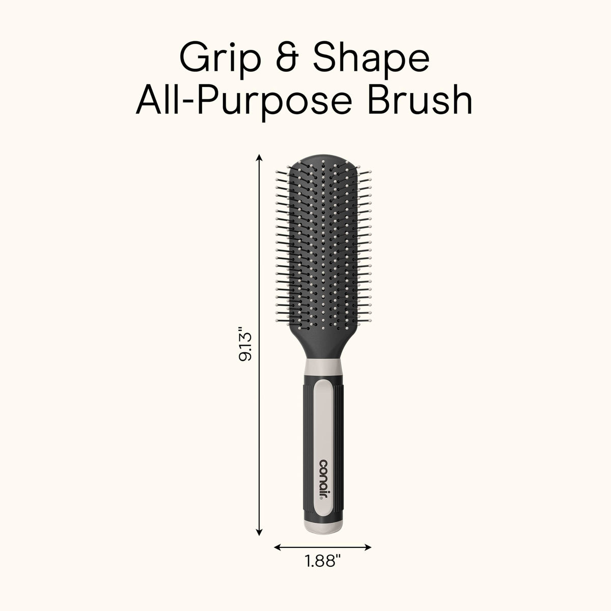 Conair hairbrush set in various angles