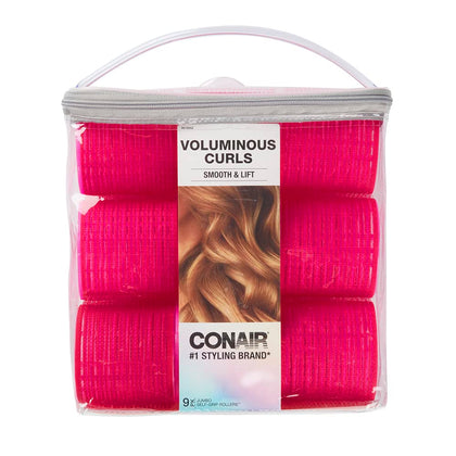 Conair Heatless Curls extra large hair rollers hot pink front view
