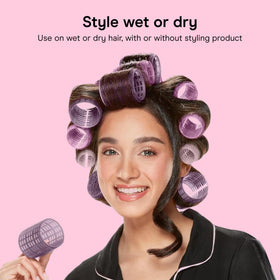 Conair Heatless Curls Hair Roller 0.9-inch size in use