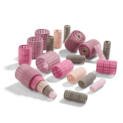 Conair Heatless Curls Hair Roller assorted sizes and colours in storage case