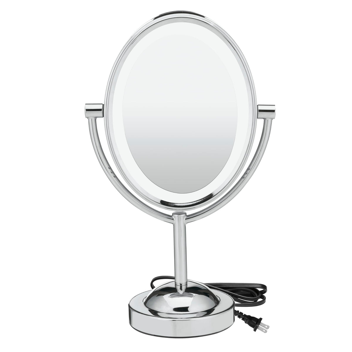 Conair Lighted Makeup Mirror front view with polished chrome finish