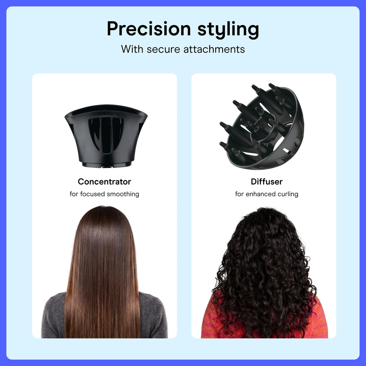 Conair Lightweight Hair Dryer with attached diffuser for curly hair