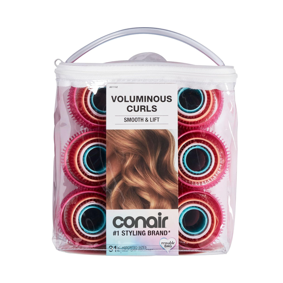 Conair Self-Grip Hair Rollers multicolour set front view