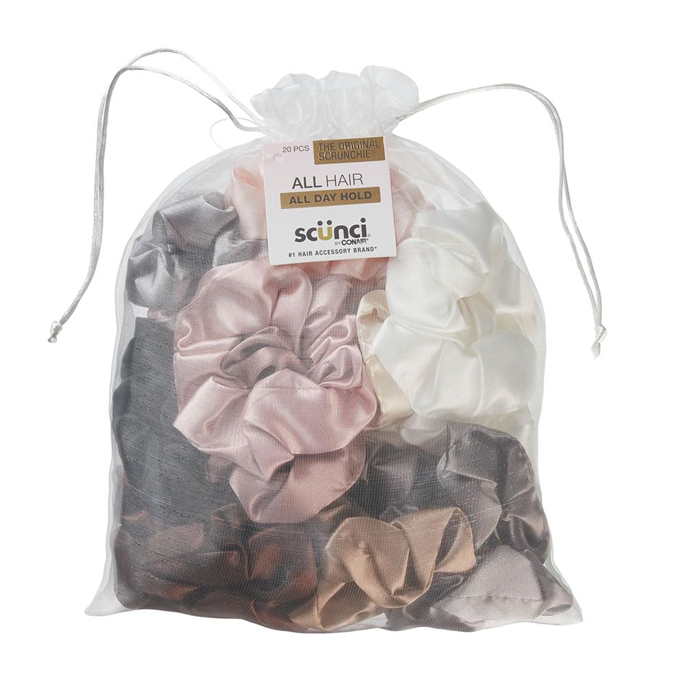 Conair The Original Scrunchie Hair Ties assorted colours front view