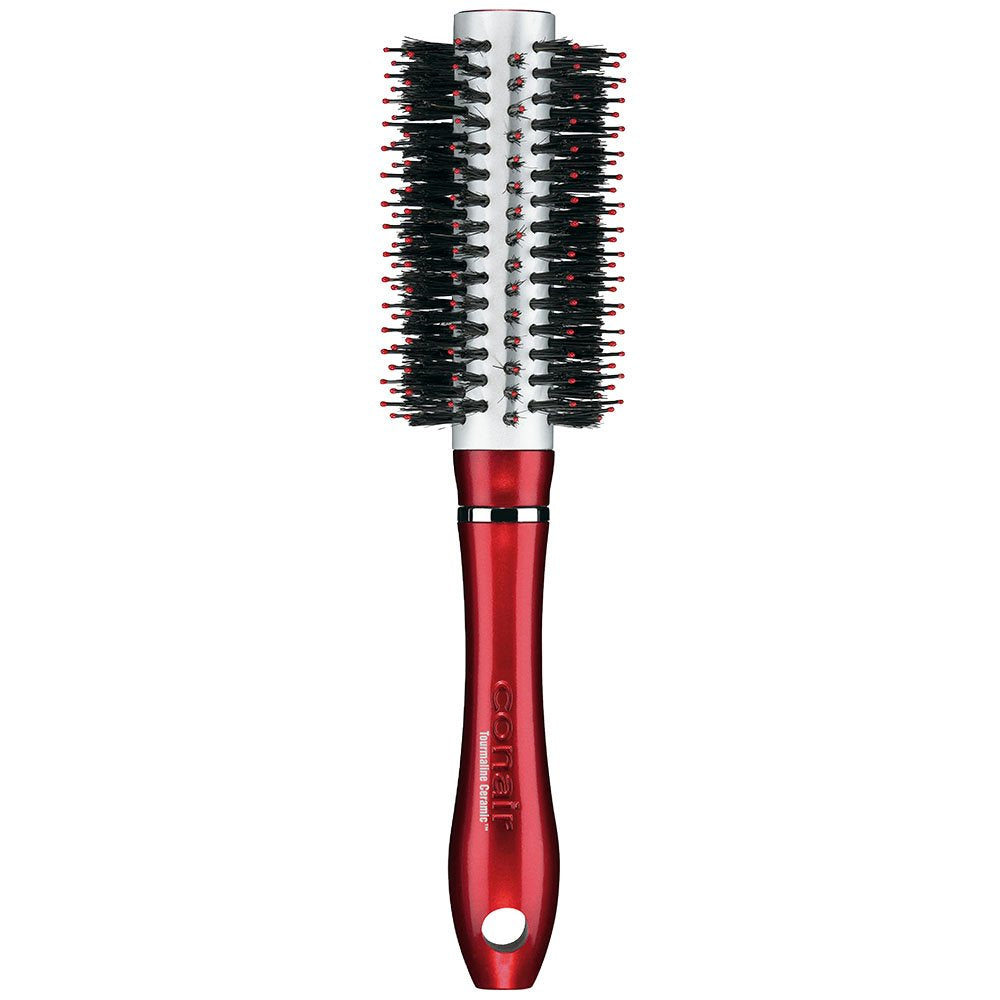 Conair Tourmaline Medium Round Brush front view with nylon bristles
