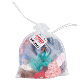 Conair velvet hair scrunchies assorted colours pack front view