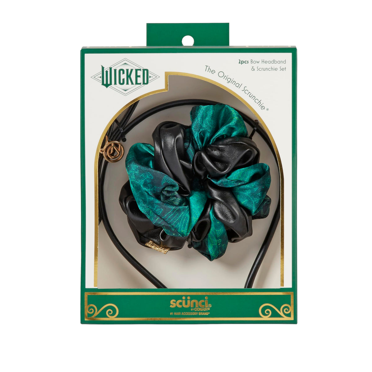 Conair Wicked Bow Headband and Twist Scrunchie Set front view