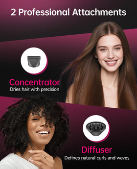CONFU Ionic Hair Dryer 1600W with diffuser attachment