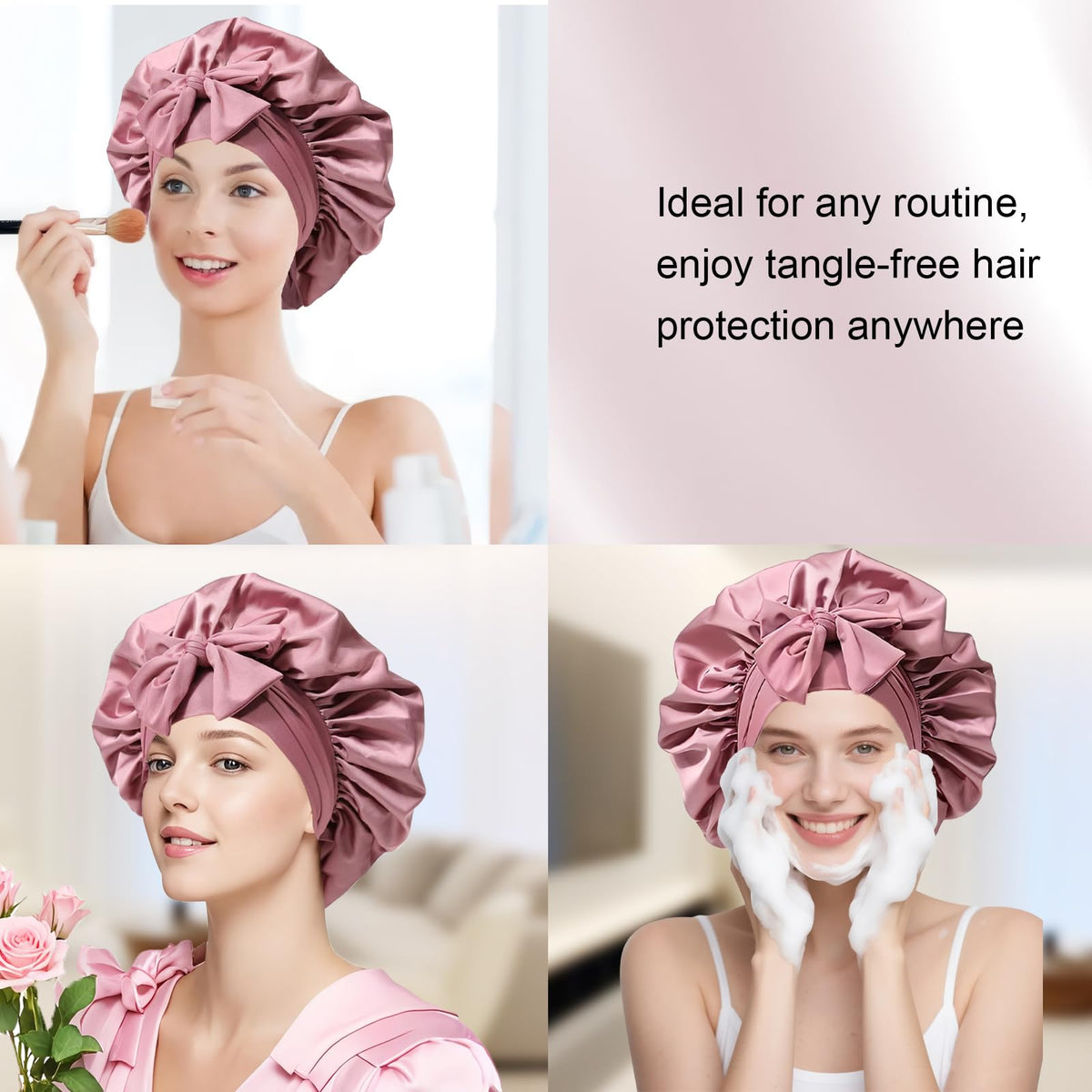 Confvrter Satin Bonnet shown in lifestyle scene while cooking