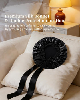 Confvrter Silk Bonnet adjustable strap detail