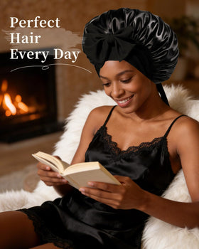 Confvrter Silk Bonnet Champagne model wearing